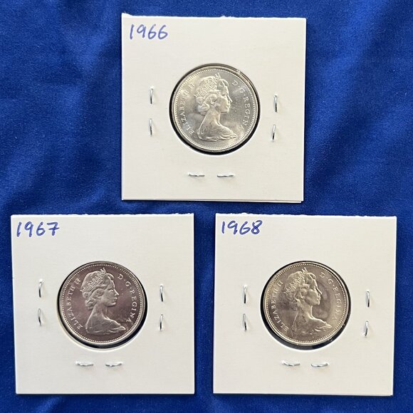 Uncirculated Set of 9 Silver 1960 to 1968 25¢ Canada Quarters! - Picture 8 of 16